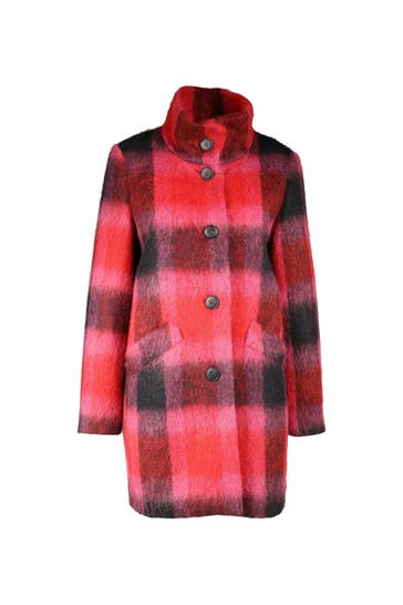 FUCHS SCHMITT Wollmix-Mantel kariert