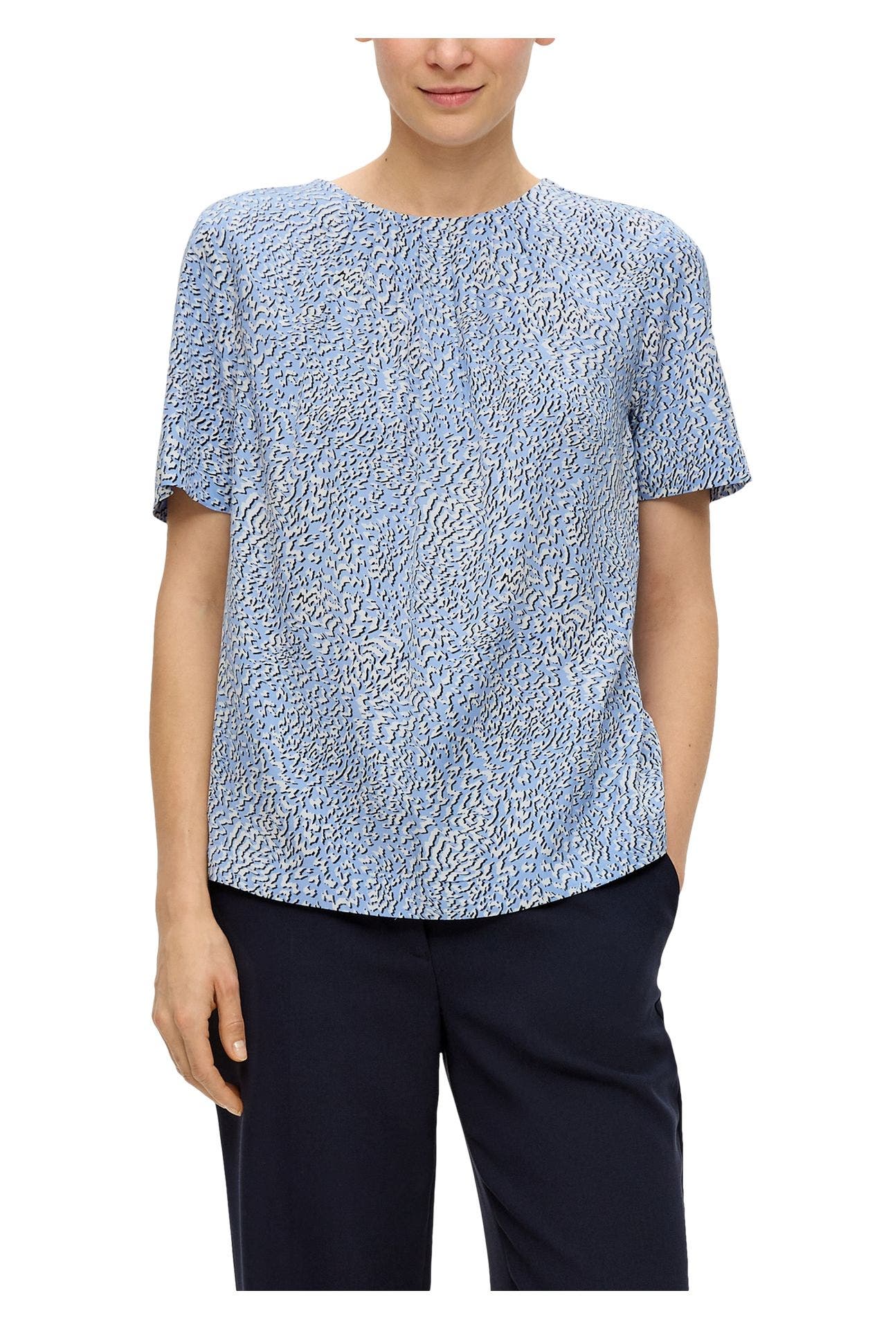 S.OLIVER BLACK LABEL Blusentop gemustert, Bild 1