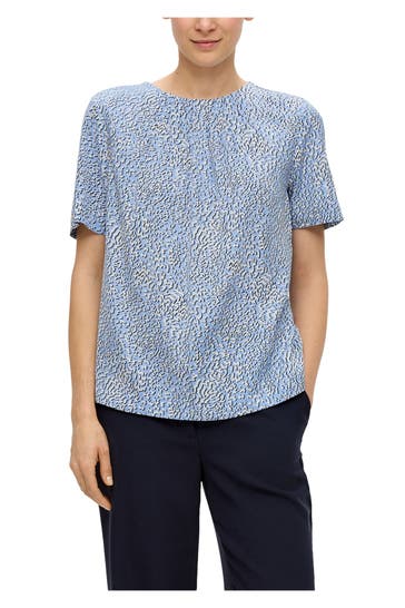 S.OLIVER BLACK LABEL Blusentop gemustert