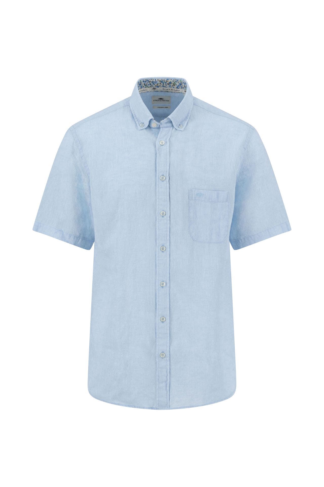 FYNCH-HATTON Kurzarmhemd hellblau Regular Fit, Bild 1