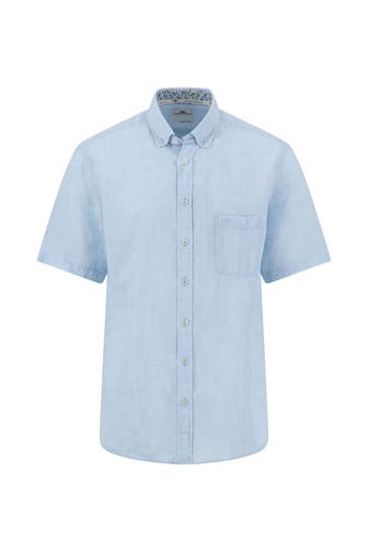 FYNCH-HATTON Kurzarmhemd hellblau Regular Fit