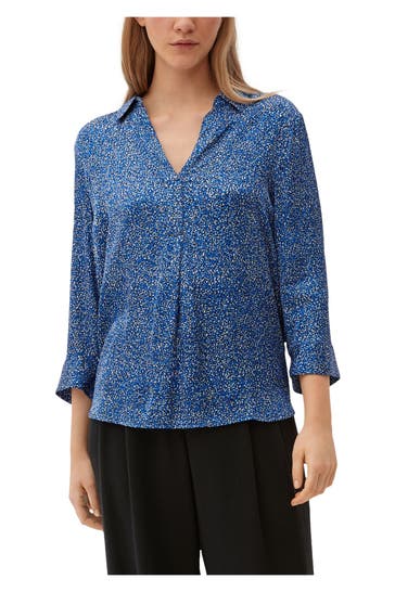 S.OLIVER BLACK LABEL Casual-Bluse gemustert