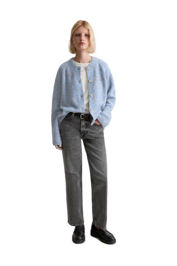 MARC O'POLO DENIM Wollmix-Cardigan hellblau