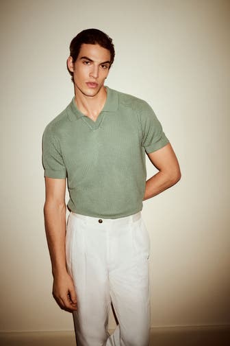 JOOP! Strick-Polo 'Magno' pastellgrün