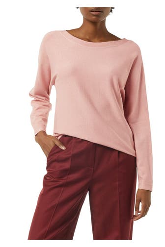 COMMA, Strickpullover rosé glitzernd