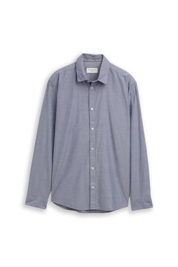TOM TAILOR Casual-Hemd graublau Regular Fit