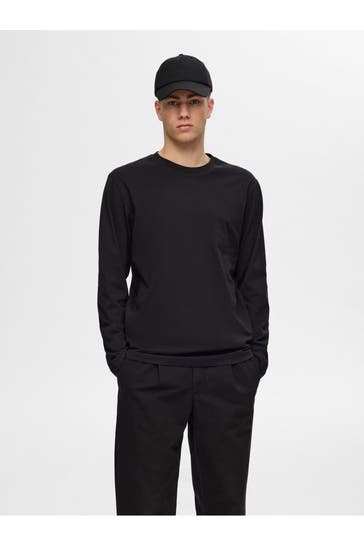 SELECTED Longsleeve schwarz
