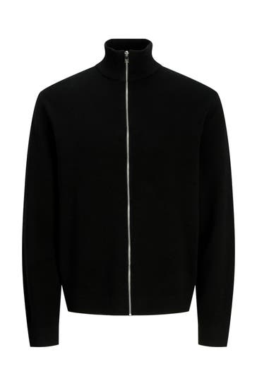 JACK & JONES Strickjacke schwarz