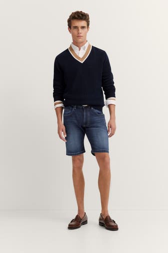 BUGATTI Jeansshorts dunkelblau modern