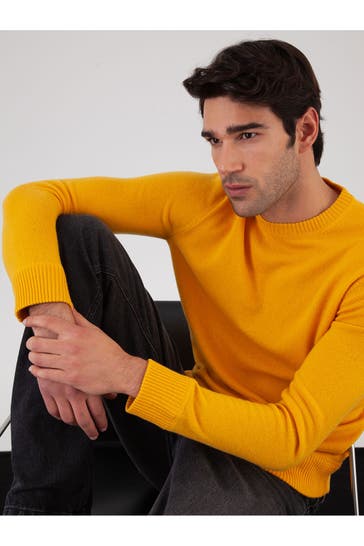 FTC Cashmere-Strickpullover sonnengelb