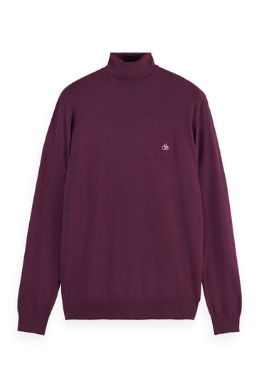 SCOTCH & SODA Turtleneck Sweater plum