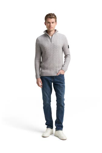 TOM TAILOR Strick-Troyer hellgrau