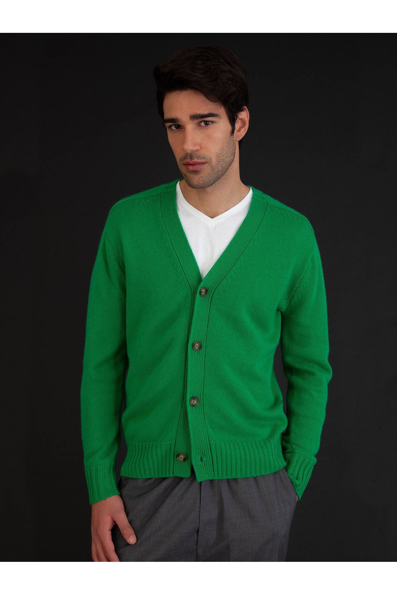 FTC Cashmere-Strickjacke grün, Bild 1