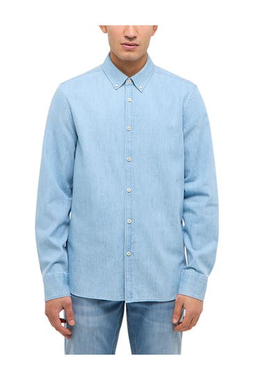 MUSTANG Jeanshemd 'Cullman' hellblau