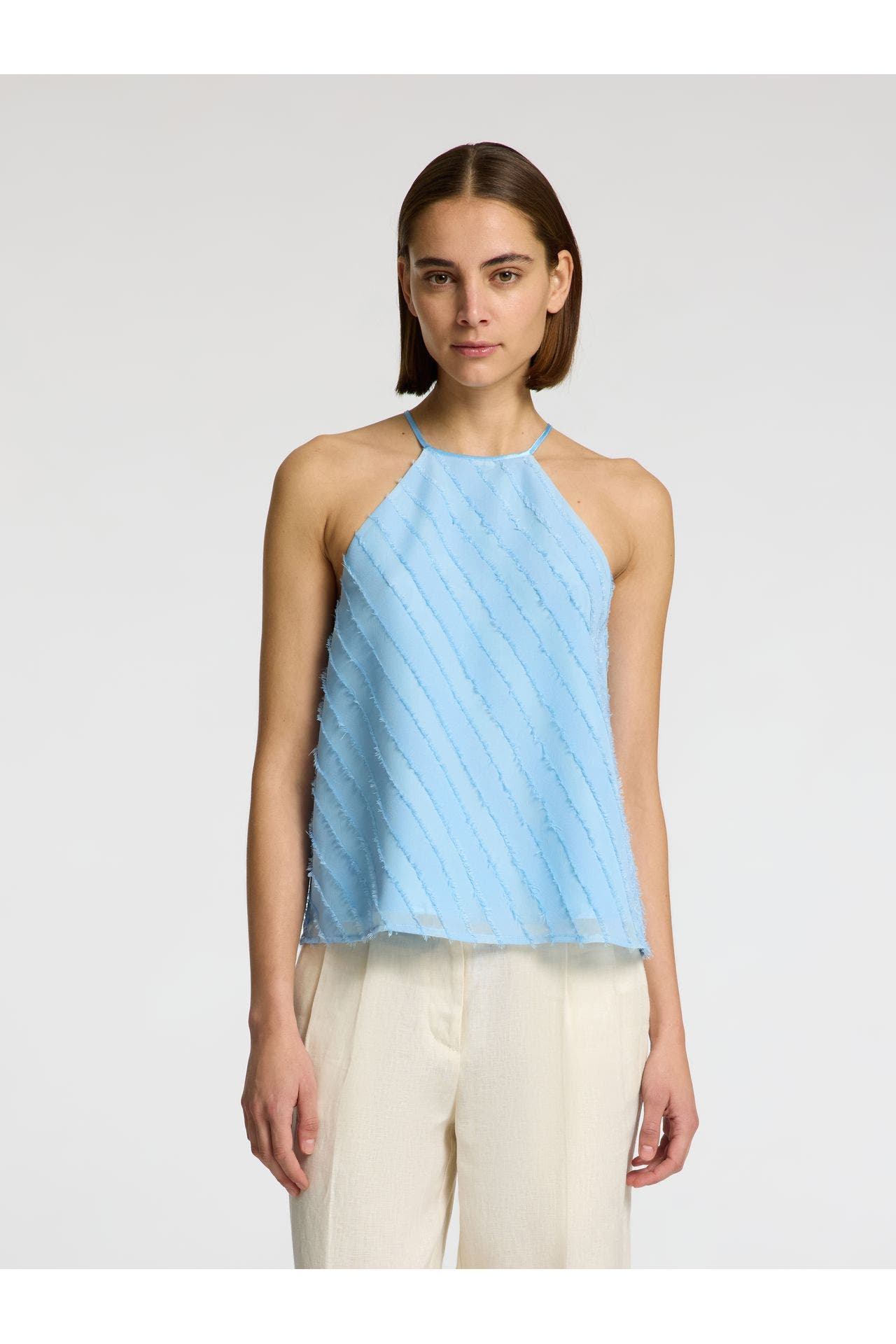 SELECTED Neckholder-Top hellblau, Bild 1