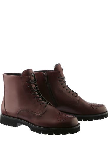 HÖGL Schnürstiefeletten 'Brooklyn' burgunder