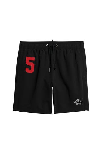 SUPERDRY Badeshorts schwarz