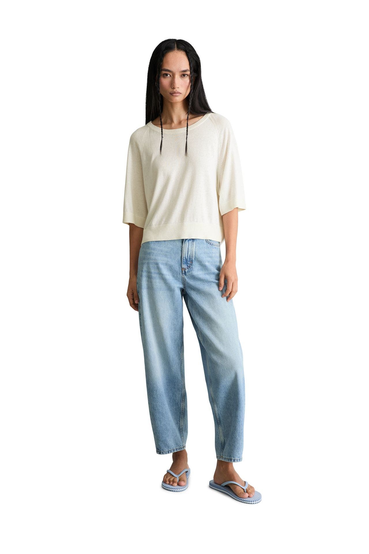 MARC O'POLO DENIM Strickshirt weiß, Bild 1
