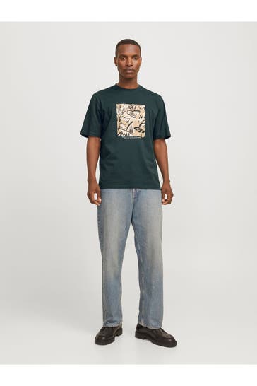 JACK & JONES T-Shirt graugrün