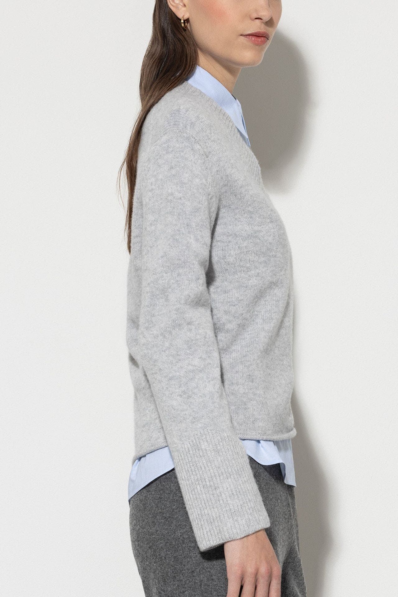 LUISA CERANO Strickpullover hellgrau, Bild 1