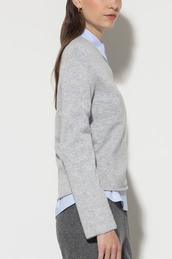 LUISA CERANO Strickpullover hellgrau