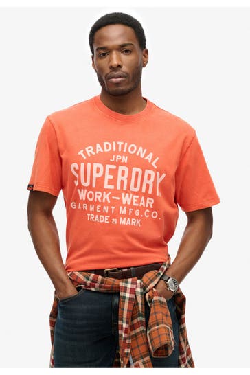 SUPERDRY T-Shirt 'Machined Goods' orange
