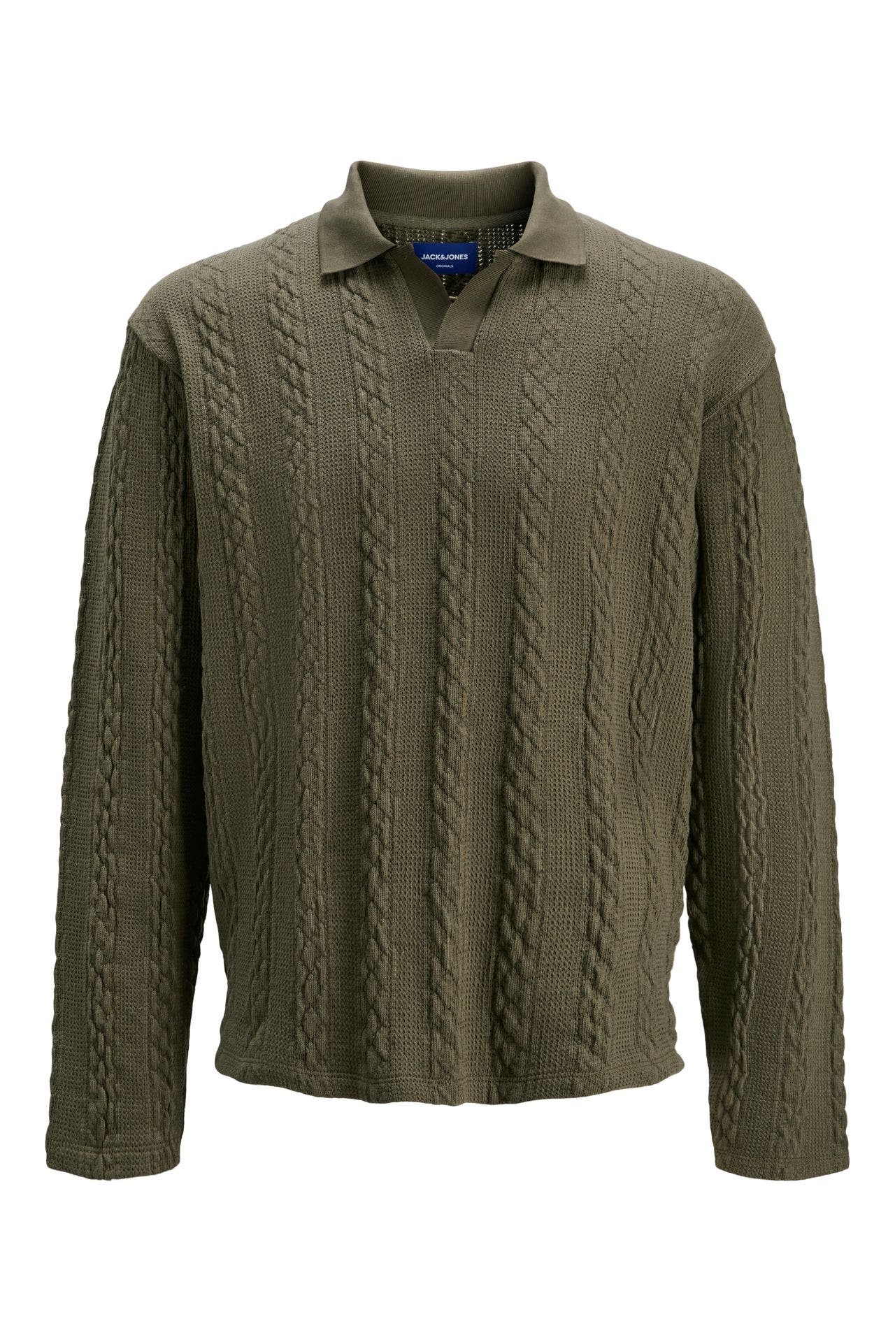 JACK & JONES Langarm-Polo oliv, Bild 1