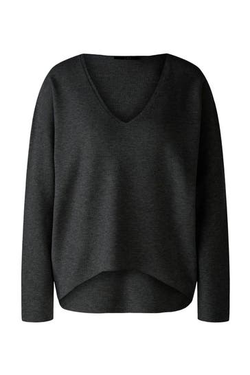 OUI Strickpullover schwarz