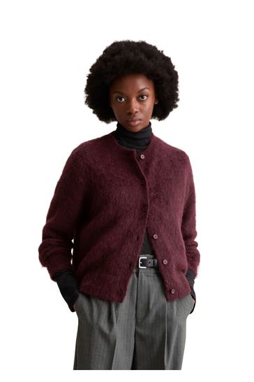 MARC O'POLO DENIM Wollmix-Cardigan bordeaux