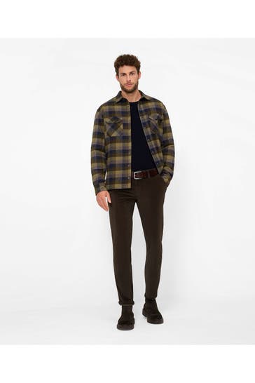 BRAX Cordhose dunkeloliv regular fit