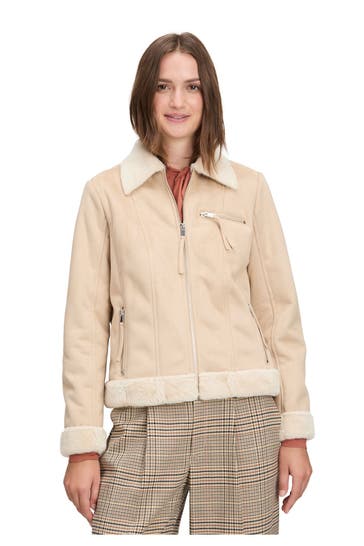 CARTOON Lederimitatjacke beige
