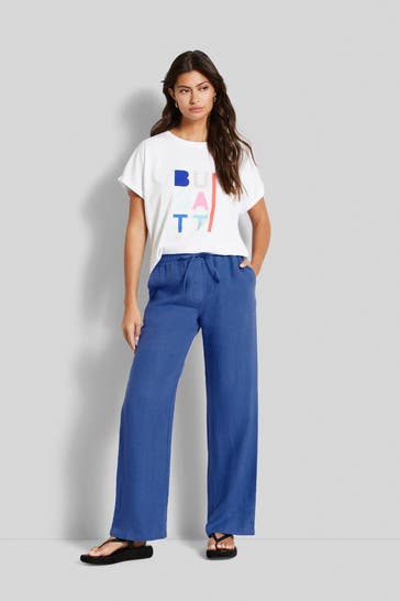 BUGATTI Leinenhose royalblau