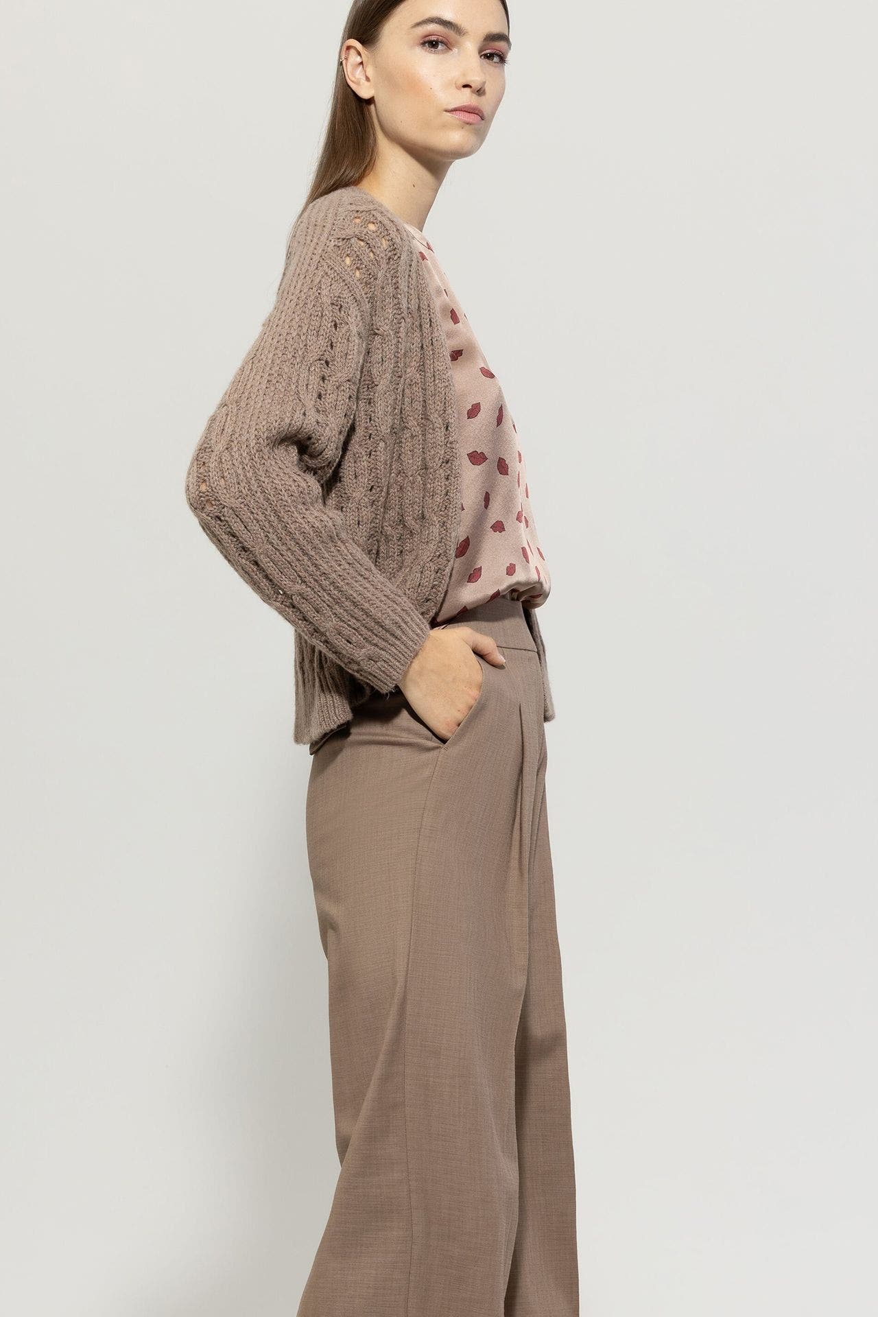 LUISA CERANO Strickjacke hellbraun, Bild 1
