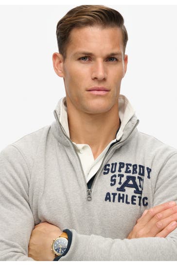 SUPERDRY Sweat-Troyer grau