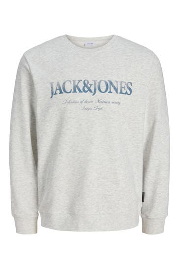 JACK & JONES Sweatshirt hellgrau