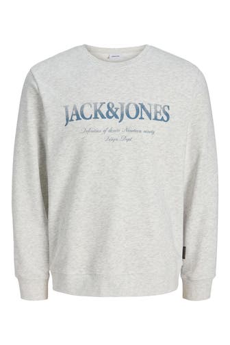 JACK & JONES Sweatshirt hellgrau