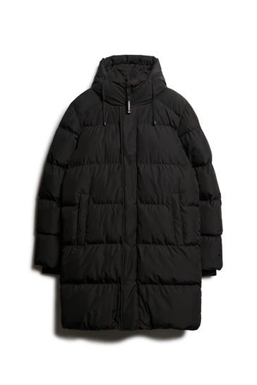 SUPERDRY Steppmantel schwarz