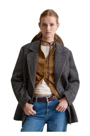 MARC O'POLO DENIM Wollmix-Jacke dunkelgrau
