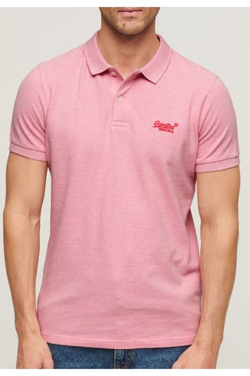 SUPERDRY Polo-Shirt 'Classic Pique' rosa