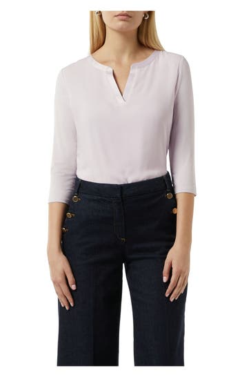 COMMA, Langarmshirt lavendel