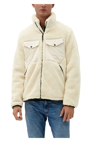 S.OLIVER Teddyfleece-Jacke creme