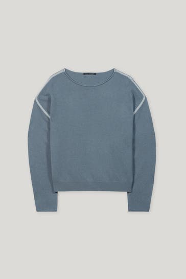 LUISA CERANO Wollmix-Pullover graublau