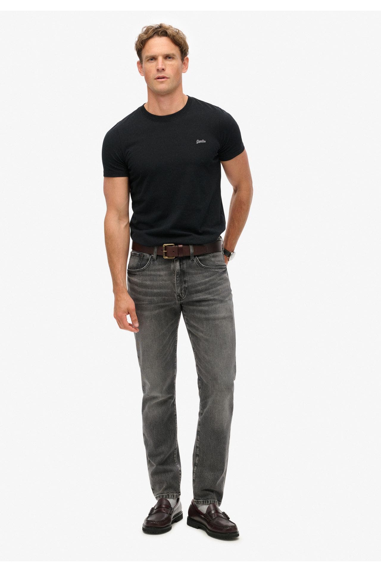 SUPERDRY Jeans dunkelgrau slim straight, Bild 1