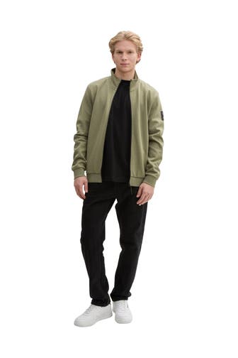 TOM TAILOR Sweatjacke grün