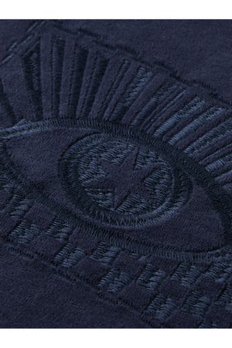SCOTCH & SODA Samt T-Shirt schwarzblau
