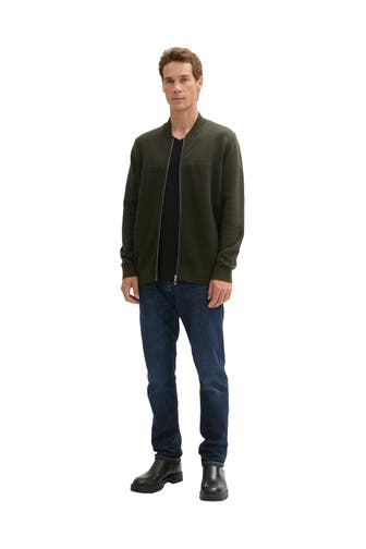 TOM TAILOR Strickjacke oliv