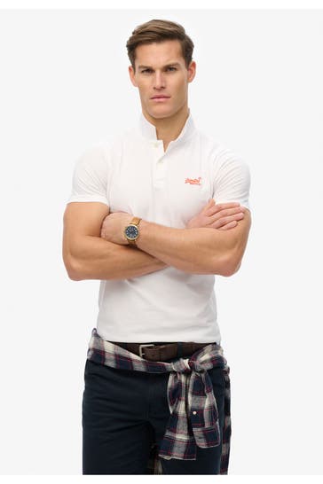 SUPERDRY Polo shirt, white
