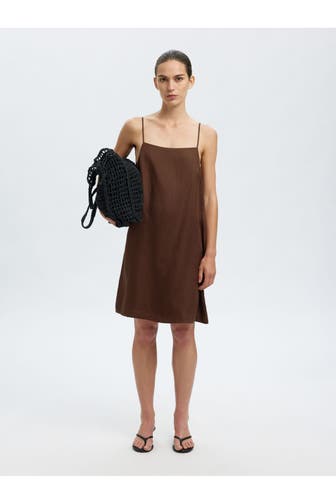SELECTED Minikleid braun
