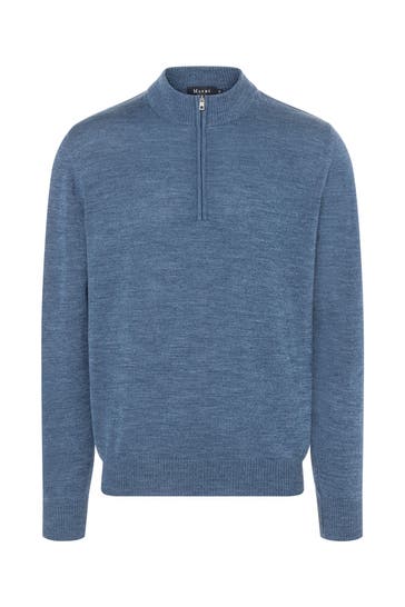 MAERZ MUENCHEN Woll-Troyer azurblau