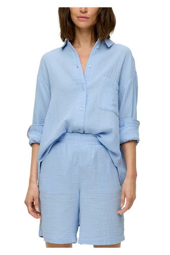 S.OLIVER Casual-Bluse taubenblau